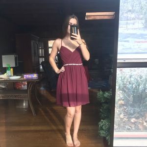 Wine semi-formal dress